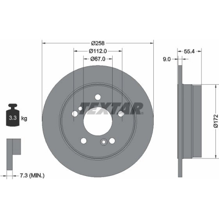 Textar Bremsscheibe 92059503 Textar Bremsscheibe 92059503