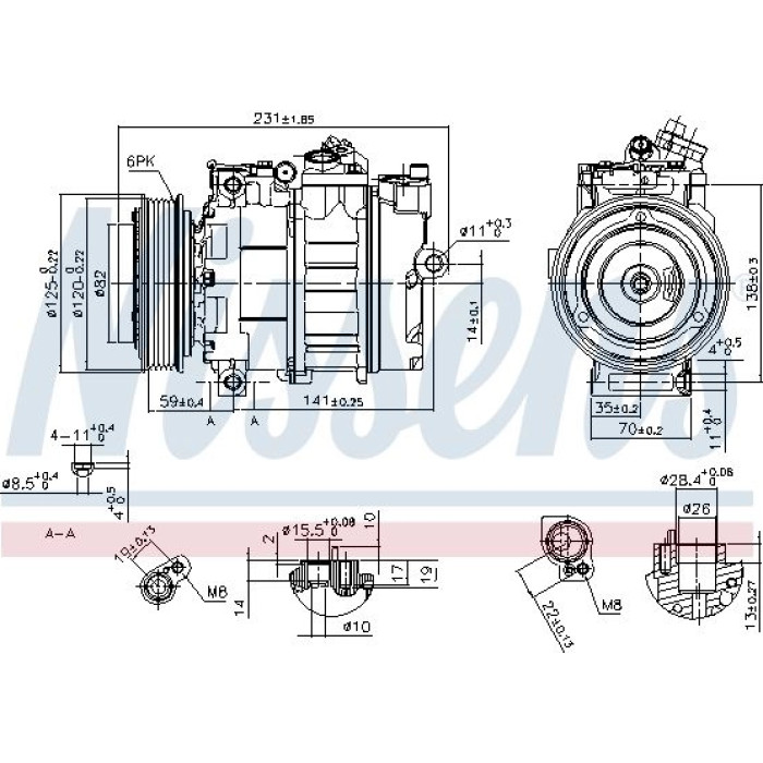 Nissens Klimakompressor PKW 89487 Nissens Klimakompressor PKW 89487