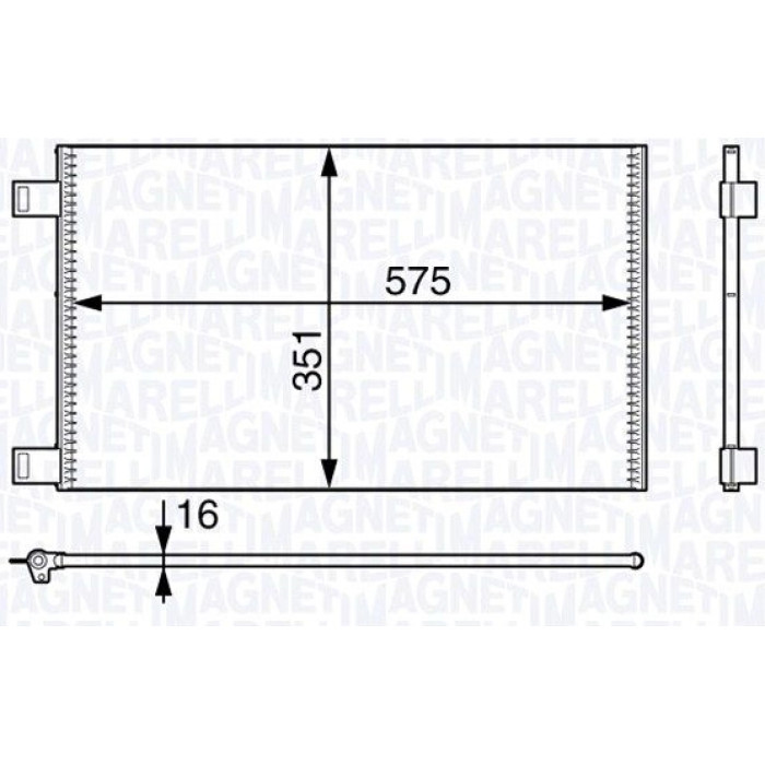 Magneti Marelli Klimakondensator 350203718000 Magneti Marelli Klimakondensator 350203718000