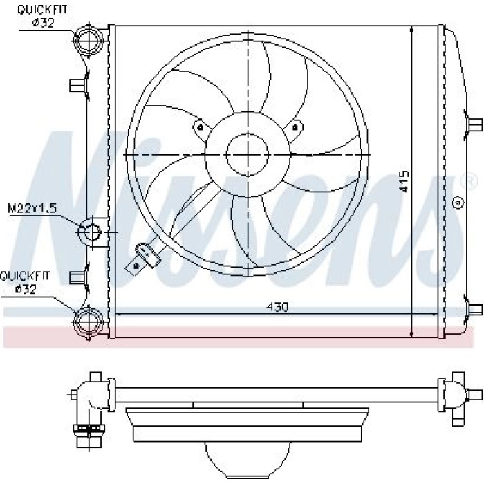 Nissens Wasserkühler PKW 64103
