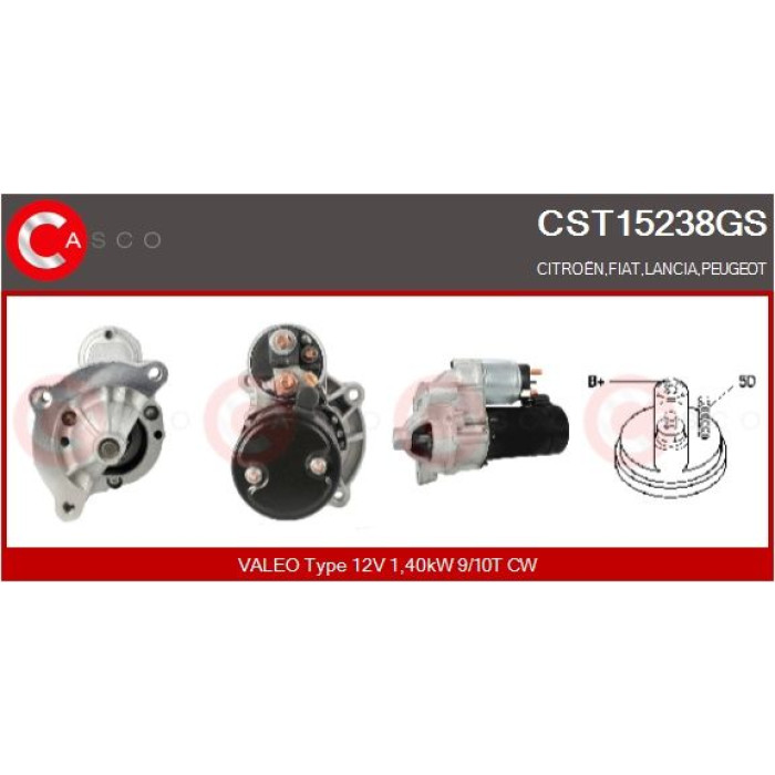 CASCO Anlasser CST15238GS CASCO Anlasser CST15238GS