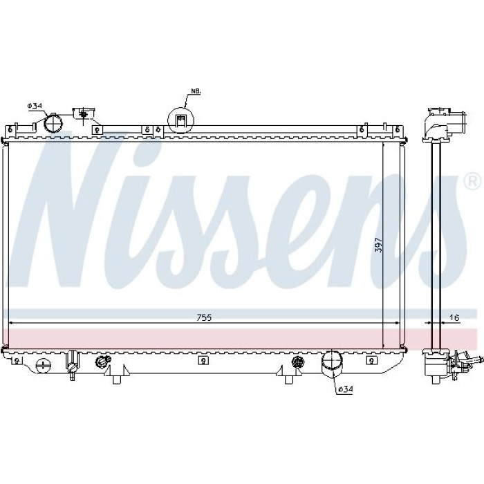 Nissens Wasserkühler PKW 64762 Nissens Wasserkühler PKW 64762