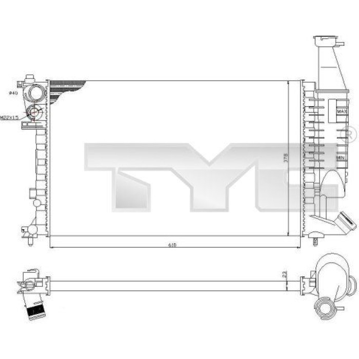TYC Motorkühler 705-0069