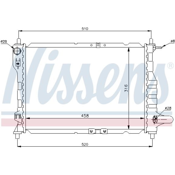 Nissens Wasserkühler PKW 61630 Nissens Wasserkühler PKW 61630