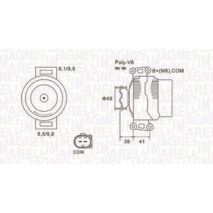 Magneti Marelli Lichtmaschine 063731953010 Magneti Marelli Lichtmaschine 063731953010