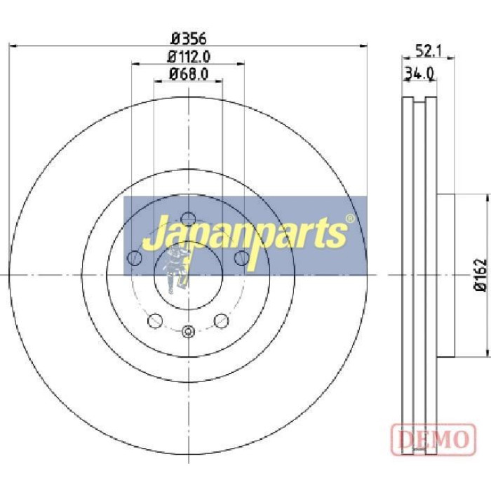 Japanparts Bremsscheibe DI-0929C Japanparts Bremsscheibe DI-0929C