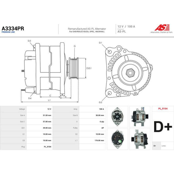 AS-PL Generator A3334PR AS-PL Generator A3334PR