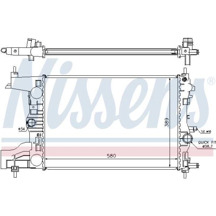 Nissens Wasserkühler PKW 630725 Nissens Wasserkühler PKW 630725