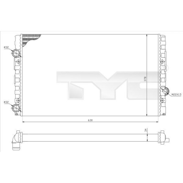 TYC Motorkühler 737-0051-R