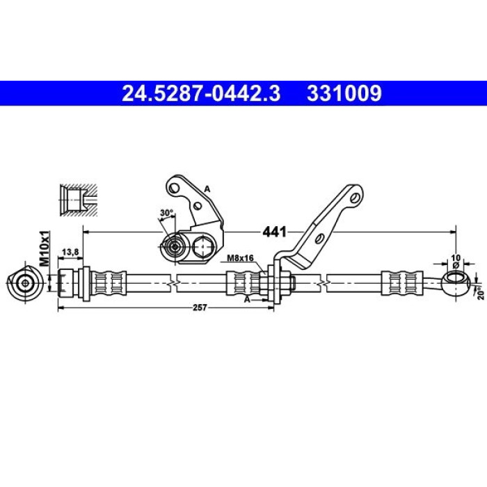 ATE Bremsschlauch 24.5287-0442.3 ATE Bremsschlauch 24.5287-0442.3