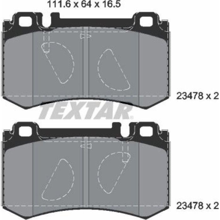 Textar Bremsbelagsatz 2347801 Textar Bremsbelagsatz 2347801