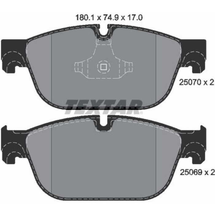 Textar Bremsbelagsatz 2507001 Textar Bremsbelagsatz 2507001
