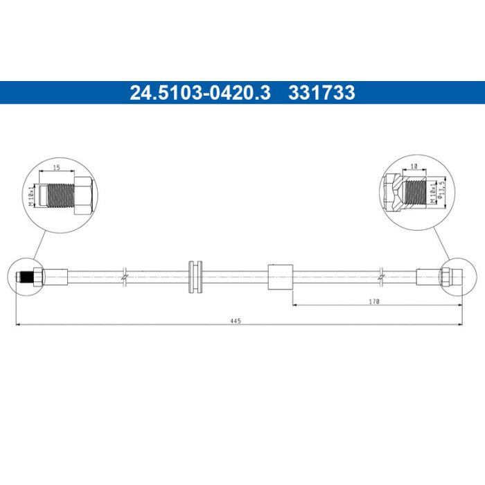 ATE Handbremsseil 24.5103-0420.3 ATE Handbremsseil 24.5103-0420.3