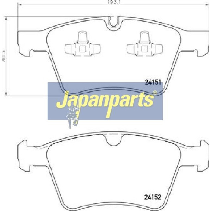 Japanparts Bremsbeläge PA-0531AF Japanparts Bremsbeläge PA-0531AF