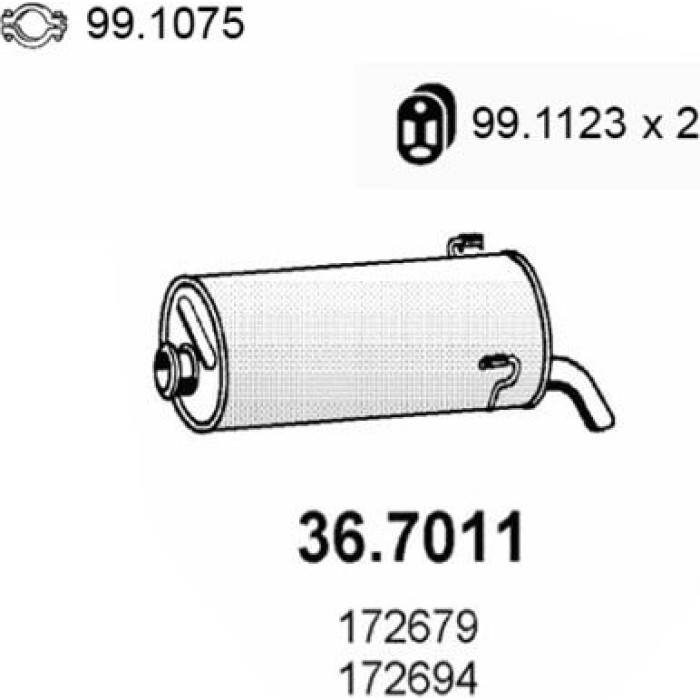 ASSO Endschalldämpfer 36.7011