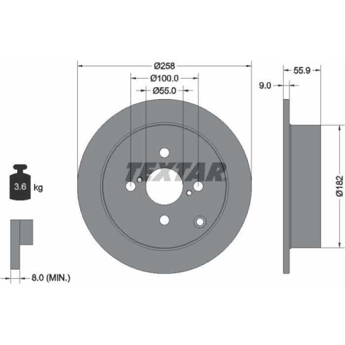 Textar Bremsscheibe 92126103 Textar Bremsscheibe 92126103