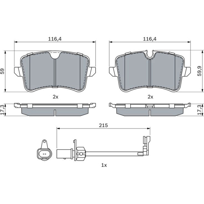 Bosch Bremsbelagsatz 0 986 494 916 Bosch Bremsbelagsatz 0 986 494 916