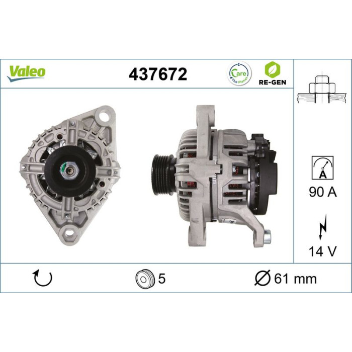 Valeo Lichtmaschine 437672 Valeo Lichtmaschine 437672