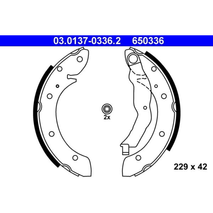 ATE Bremsbacken 03.0137-0336.2 ATE Bremsbacken 03.0137-0336.2