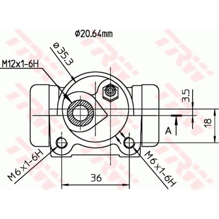 TRW Radbremszylinder BWF168 TRW Radbremszylinder BWF168