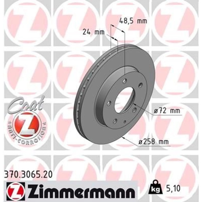Zimmermann Bremsscheibe 370.3065.20 Zimmermann Bremsscheibe 370.3065.20