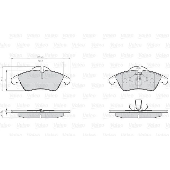Valeo Bremsbelagsatz 872576 Valeo Bremsbelagsatz 872576