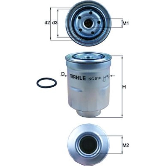 KC 510D MAHLE Kraftstofffilter KC 510D, Anschraubfilter, Höhe 129,5 mm – u. a. für Peugeot 4008, Citroën C4 Aircross, Toyota Land Cruiser Prado (_J15_) – OE Nummer 1608933780 - l KC 510D MAHLE Kraftstofffilter KC 510D, Anschraubfilter, Höhe 129,5 mm – u. a. für Peugeot 4008, Citroën C4 Aircross, Toyota Land Cruiser Prado (_J15_) – OE Nummer 1608933780 - l