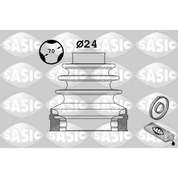 1906025 SASIC Faltenbalgsatz, Antriebswelle 1906025 1906025 SASIC Faltenbalgsatz, Antriebswelle 1906025