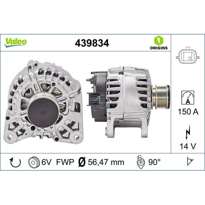 Valeo Lichtmaschine 439834 Valeo Lichtmaschine 439834