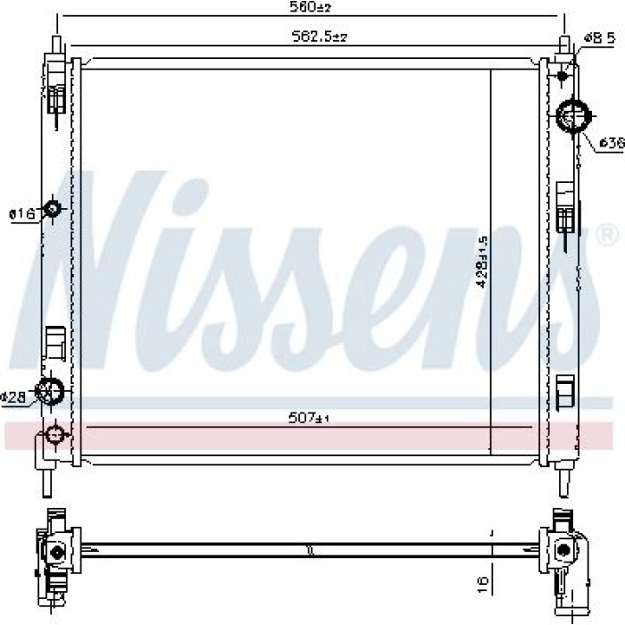 Nissens Wasserkühler PKW 606119 Nissens Wasserkühler PKW 606119