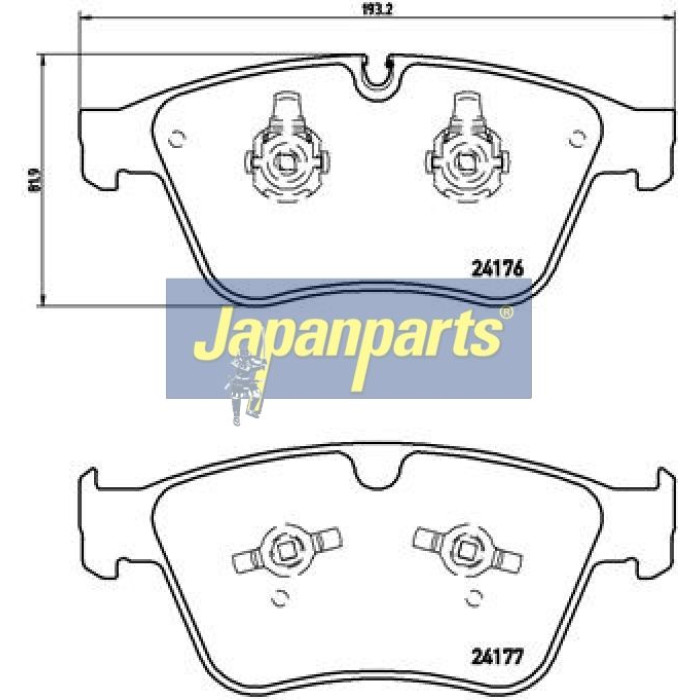 Japanparts Bremsbeläge PA-0536AF Japanparts Bremsbeläge PA-0536AF