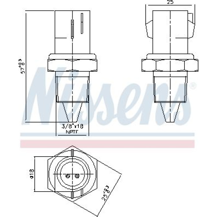 Nissens Kühlmitteltemperatursensor 207012 Nissens Kühlmitteltemperatursensor 207012