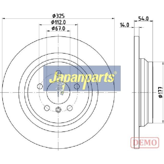 Japanparts Bremsscheibe DP-0521C Japanparts Bremsscheibe DP-0521C