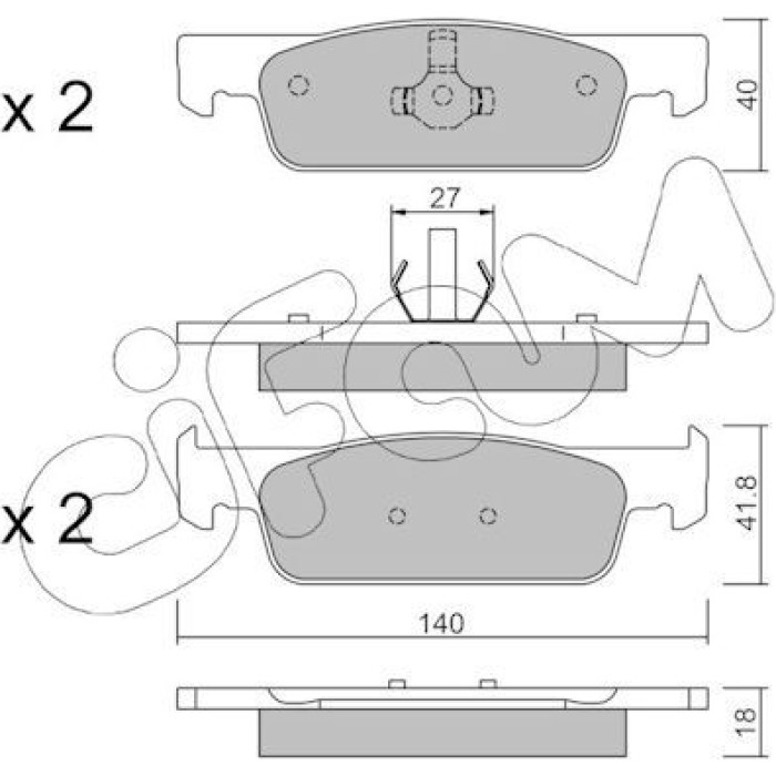 CIFAM Bremsbelagsatz, Scheibenbremse 822-975-3 CIFAM Bremsbelagsatz, Scheibenbremse 822-975-3