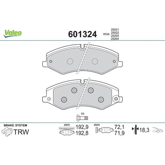 Valeo Bremsbelagsatz 601324
