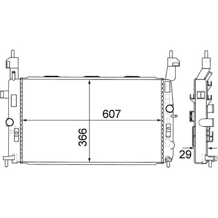 MAHLE Kühler, Motorkühlung CR 1498 000S MAHLE Kühler, Motorkühlung CR 1498 000S