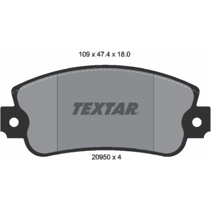 Textar Bremsbelagsatz 2095005 Textar Bremsbelagsatz 2095005