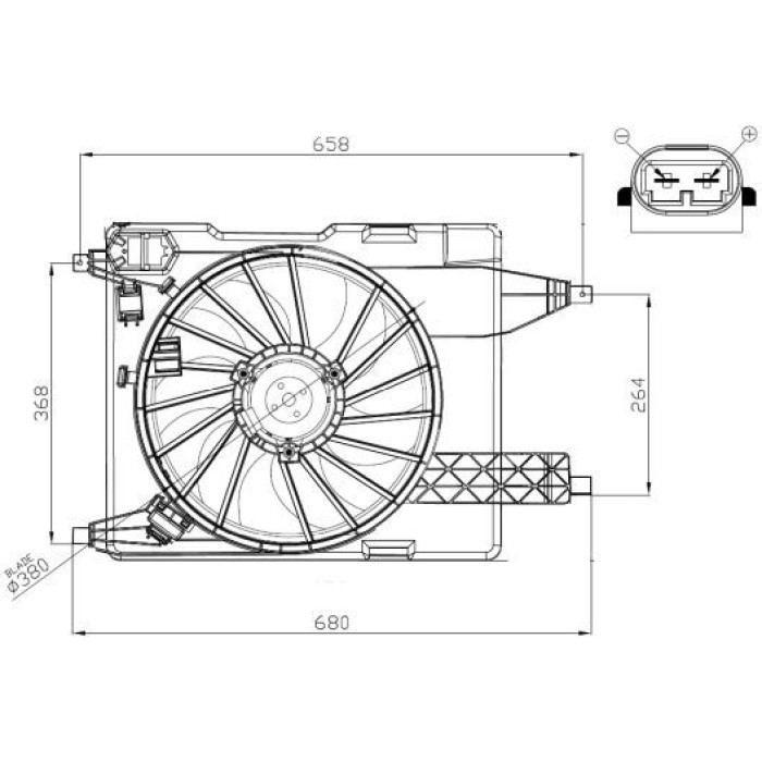 NRF Kühlerlüfter 47966 NRF Kühlerlüfter 47966