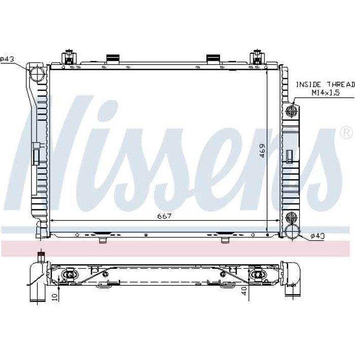 Nissens Wasserkühler PKW 62714A Nissens Wasserkühler PKW 62714A