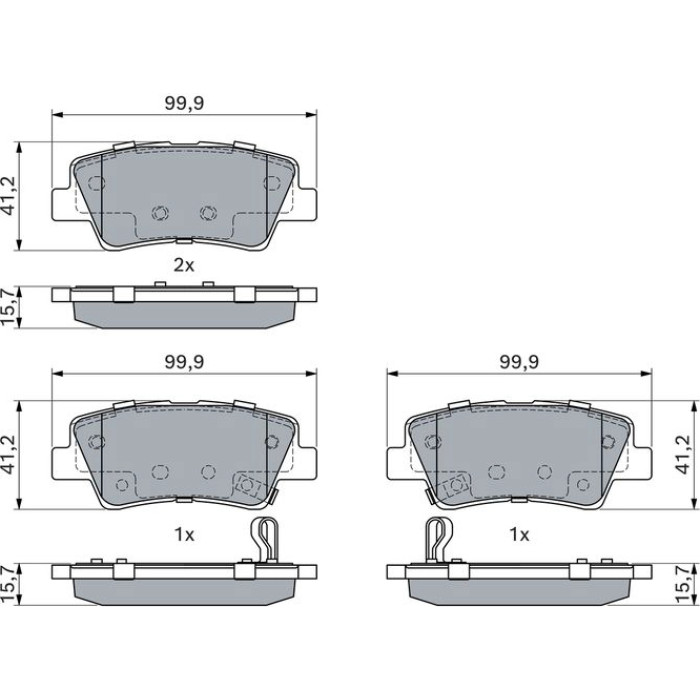 Bosch Bremsbelagsatz 0 986 494 908 Bosch Bremsbelagsatz 0 986 494 908