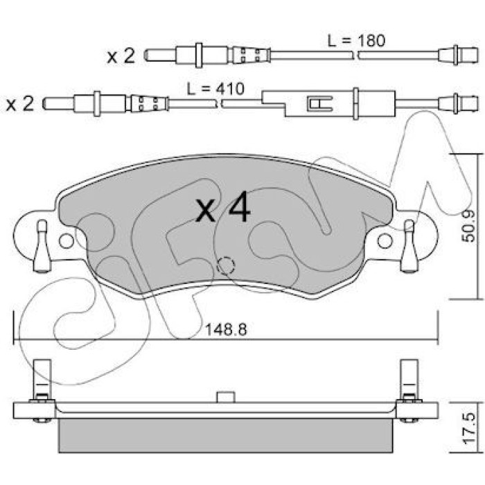CIFAM Bremsbelagsatz, Scheibenbremse 822-330-0