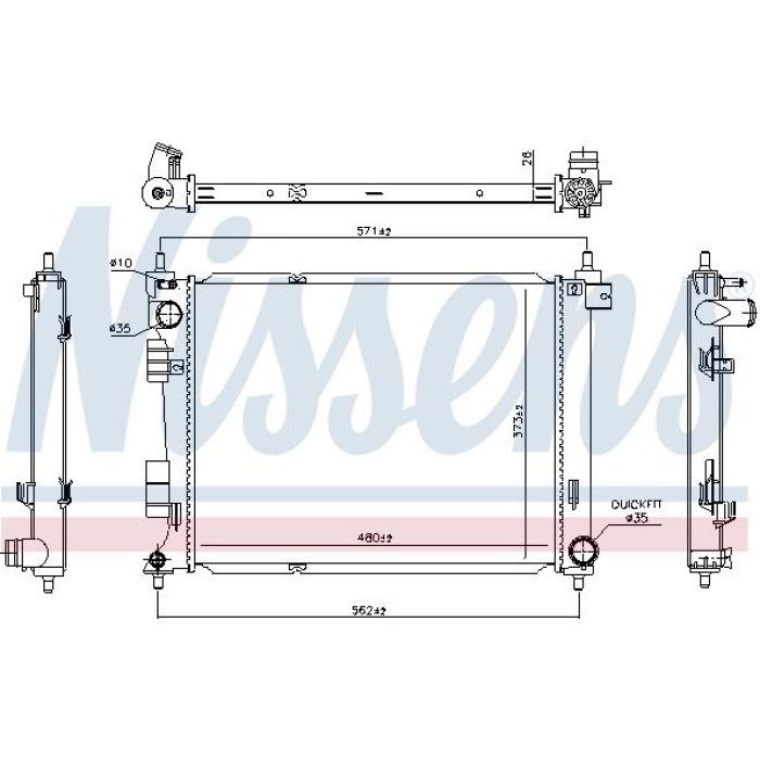 Nissens Wasserkühler PKW 606735 Nissens Wasserkühler PKW 606735