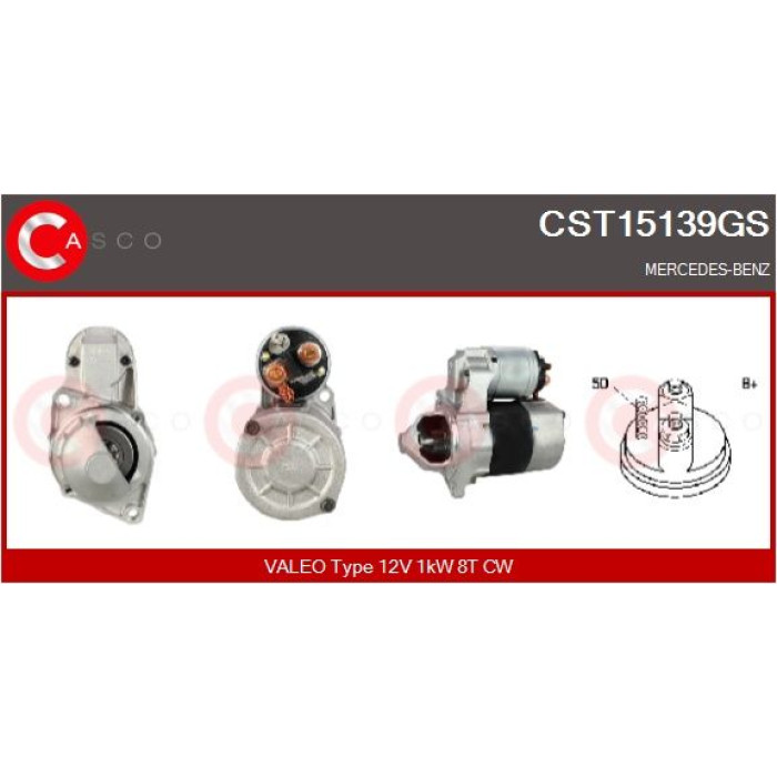 CASCO Anlasser CST15139GS