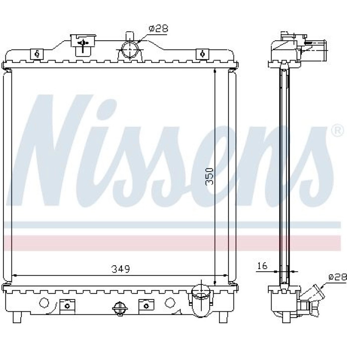 Nissens Wasserkühler PKW 63309A Nissens Wasserkühler PKW 63309A