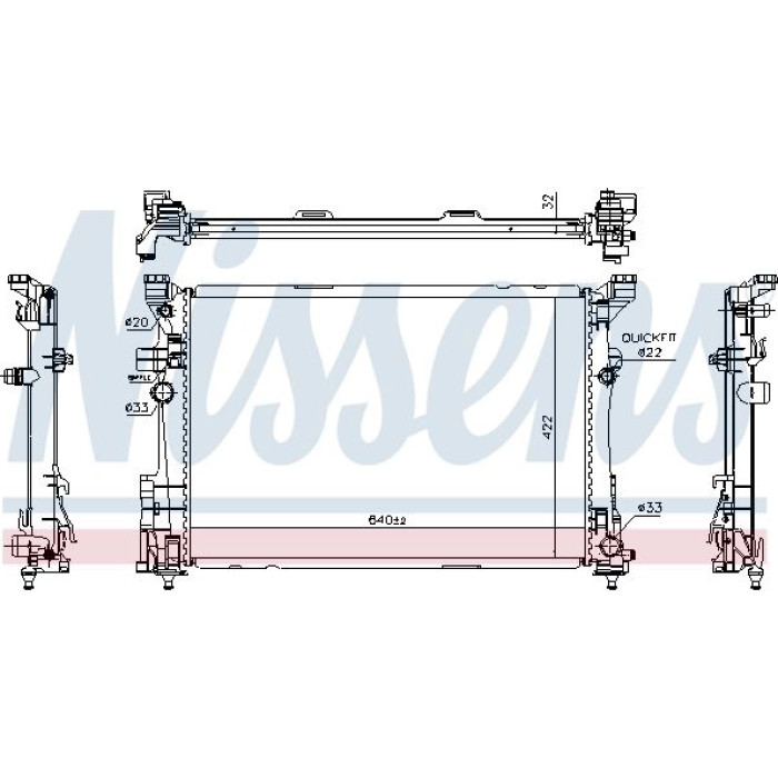 Nissens Wasserkühler PKW 627063 Nissens Wasserkühler PKW 627063