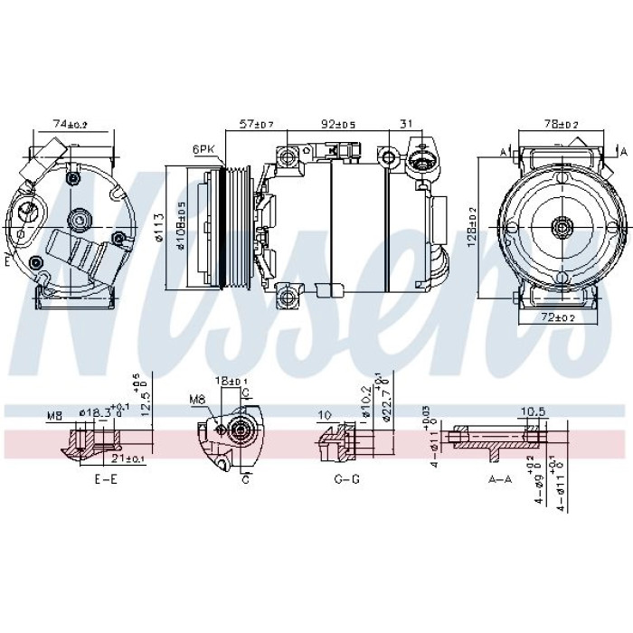 Nissens Klimakompressor PKW 890714 Nissens Klimakompressor PKW 890714