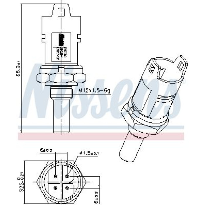Nissens Kühlmitteltemperatursensor 207080 Nissens Kühlmitteltemperatursensor 207080