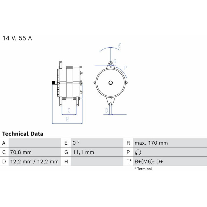 Bosch Lichtmaschine 0 986 033 890 Bosch Lichtmaschine 0 986 033 890