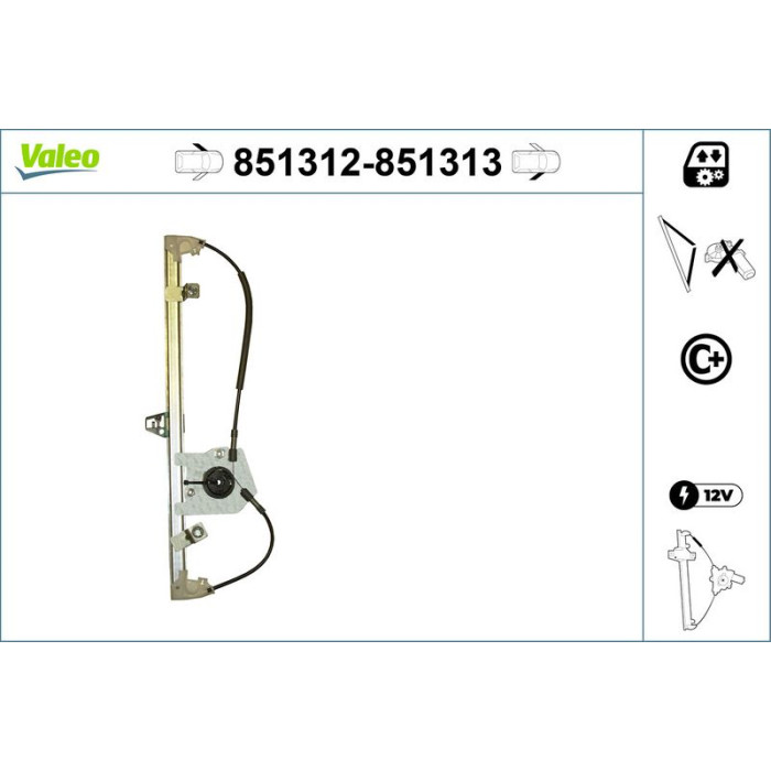 Valeo Fensterheber 851312 Valeo Fensterheber 851312