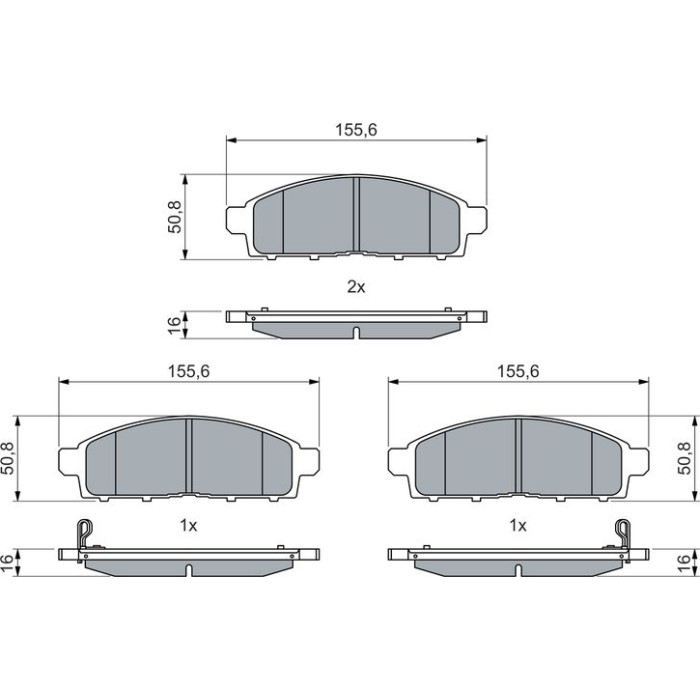 Bosch Bremsbelagsatz 0 986 460 069 Bosch Bremsbelagsatz 0 986 460 069